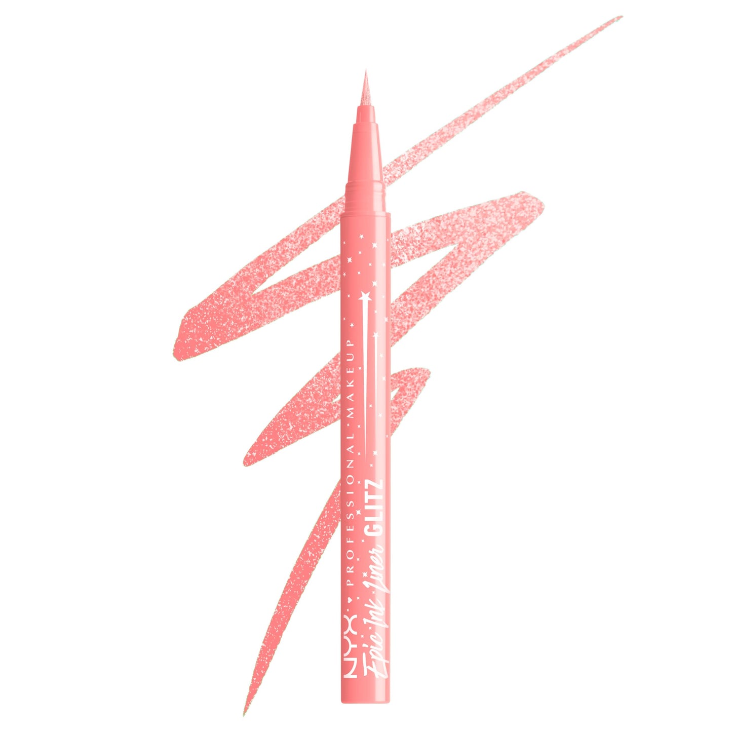 NYX PROFESSIONAL MAKEUP Epic Ink Glitz Liner, Waterproof Metallic Liquid Eyeliner with Vegan Formula - Bootcut Bling (Shimmer Bubblegum Pink) Beauty & Personal Care NYX PROFESSIONAL MAKEUP