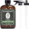 Peppermint Essential Oil 4 oz. with Huge Glass Bottle, Glass Dropper, and Sprayer. Detailed User's Guide E-Book. Skin Care, Garden Care, and Hair Beauty & Personal Care Essentially KateS