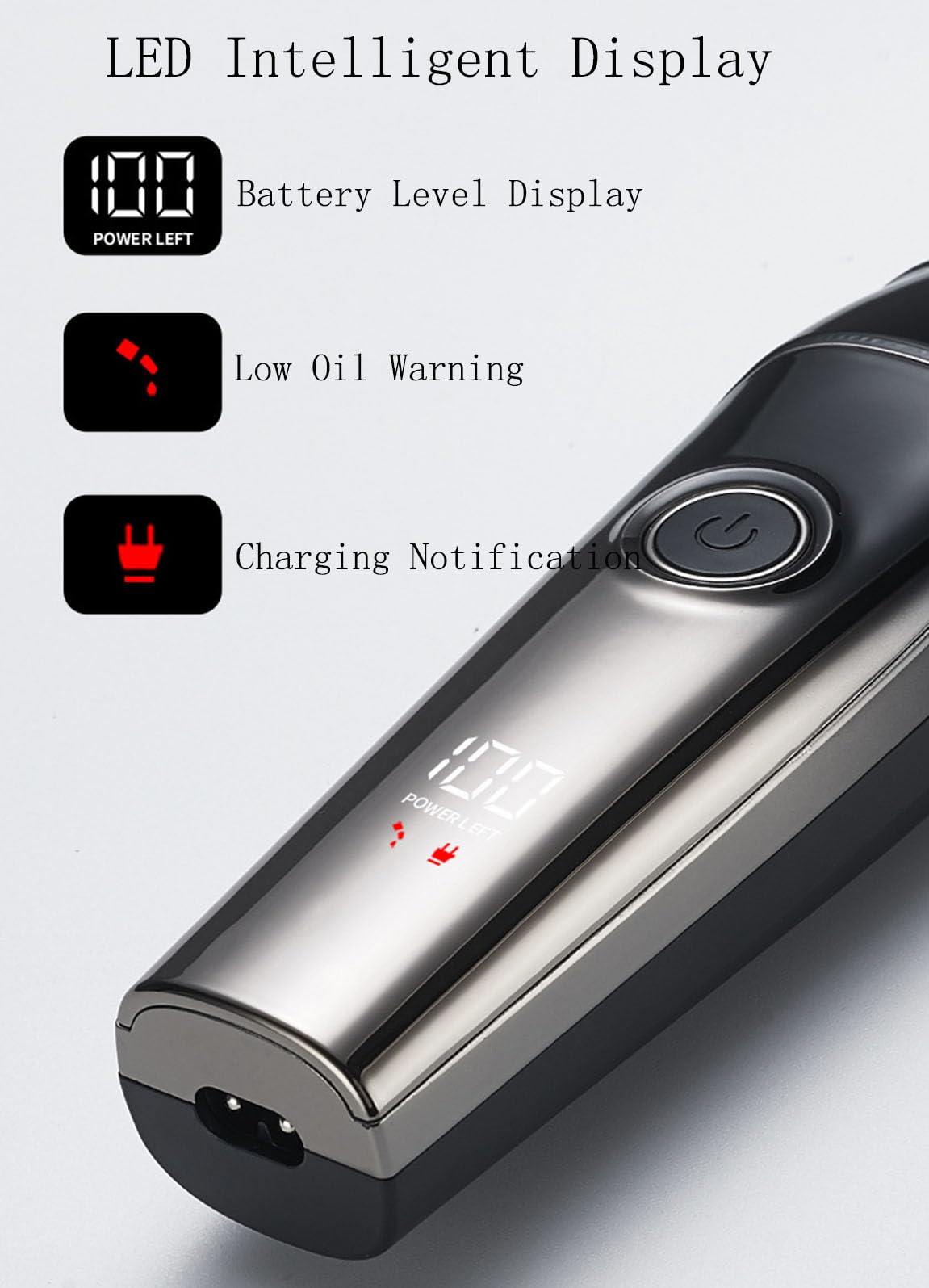 Professional Hair Clippers for Men/Oil Head, Cordless Trimmers Kit with LED Display,Travel Lock,3 Limit Combs, Waterproof Electric Haircut Grooming Beauty and Personal Care QDKVTNDJZ