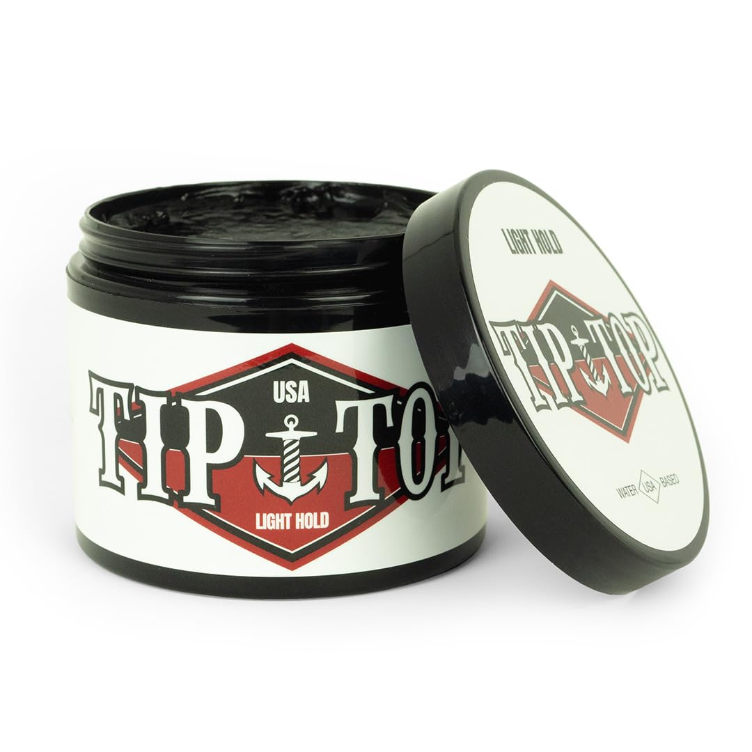 Tip Top Light Hold Pomade - Ocean Breeze Scent, High Shine Flexible Hold Water Based Pomade 4.25oz Beauty & Personal Care Tip Top Pomade