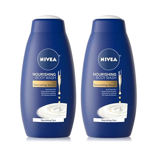 NIVEA Nourishing Care Body Wash with Nourishing Serum, Enriched with a Unique Blend of Plant-Derived Oils, Essential Skin Lipids & Vitamins, 20 Fl Oz Beauty & Personal Care NIVEA
