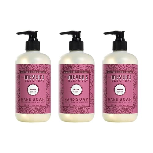Mrs. MEYER'S CLEAN DAY Hand Soap Mum (12.5 Fl Oz (Pack of 3), Gel) Beauty & Personal Care Mrs. MEYER'S