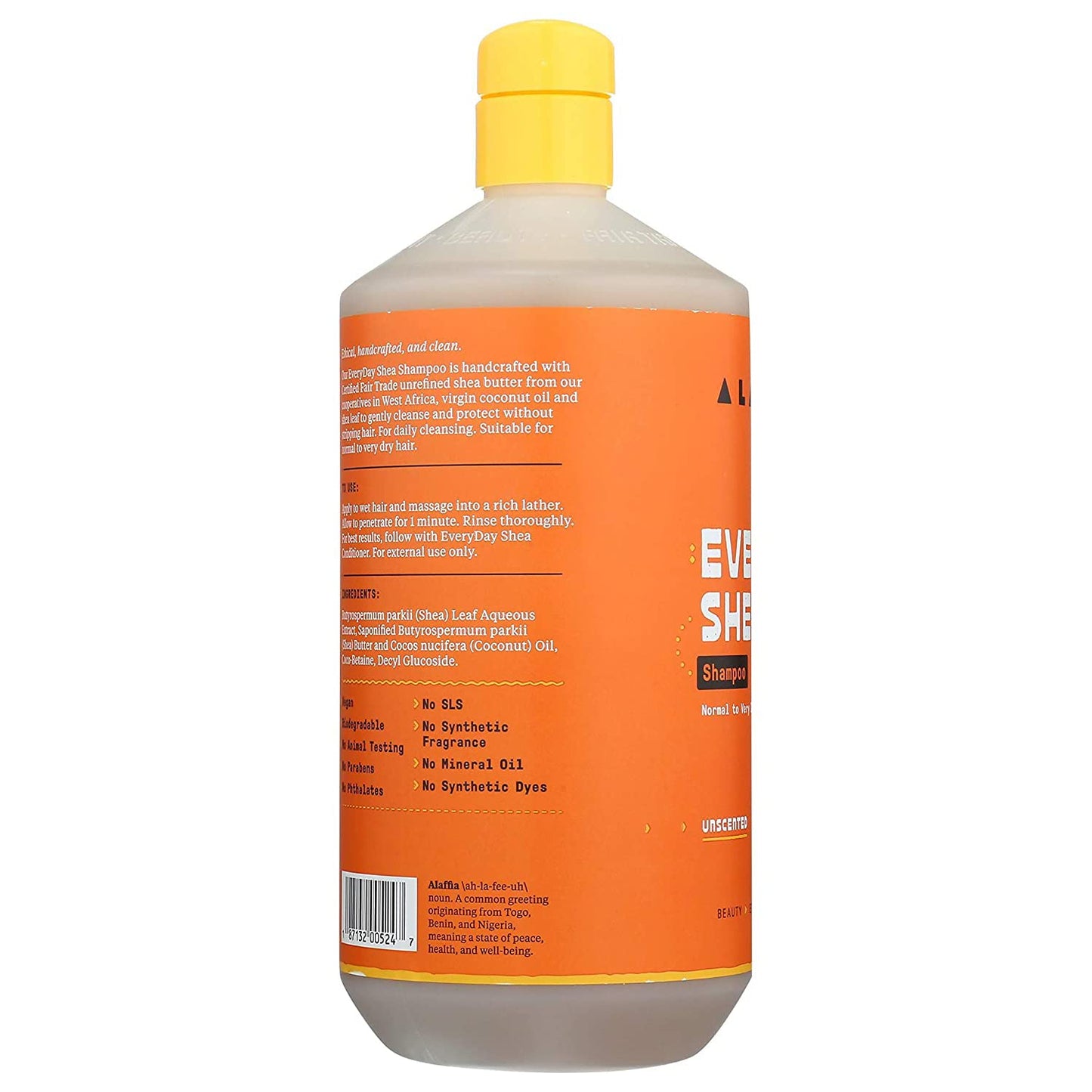 Alaffia EveryDay Shea Shampoo, Unscented, Gentle Cleansing Shampoo for Normal to Dry Hair. Made with Fair Trade Unrefined Shea Butter, No Parabens or Beauty & Personal Care Alaffia