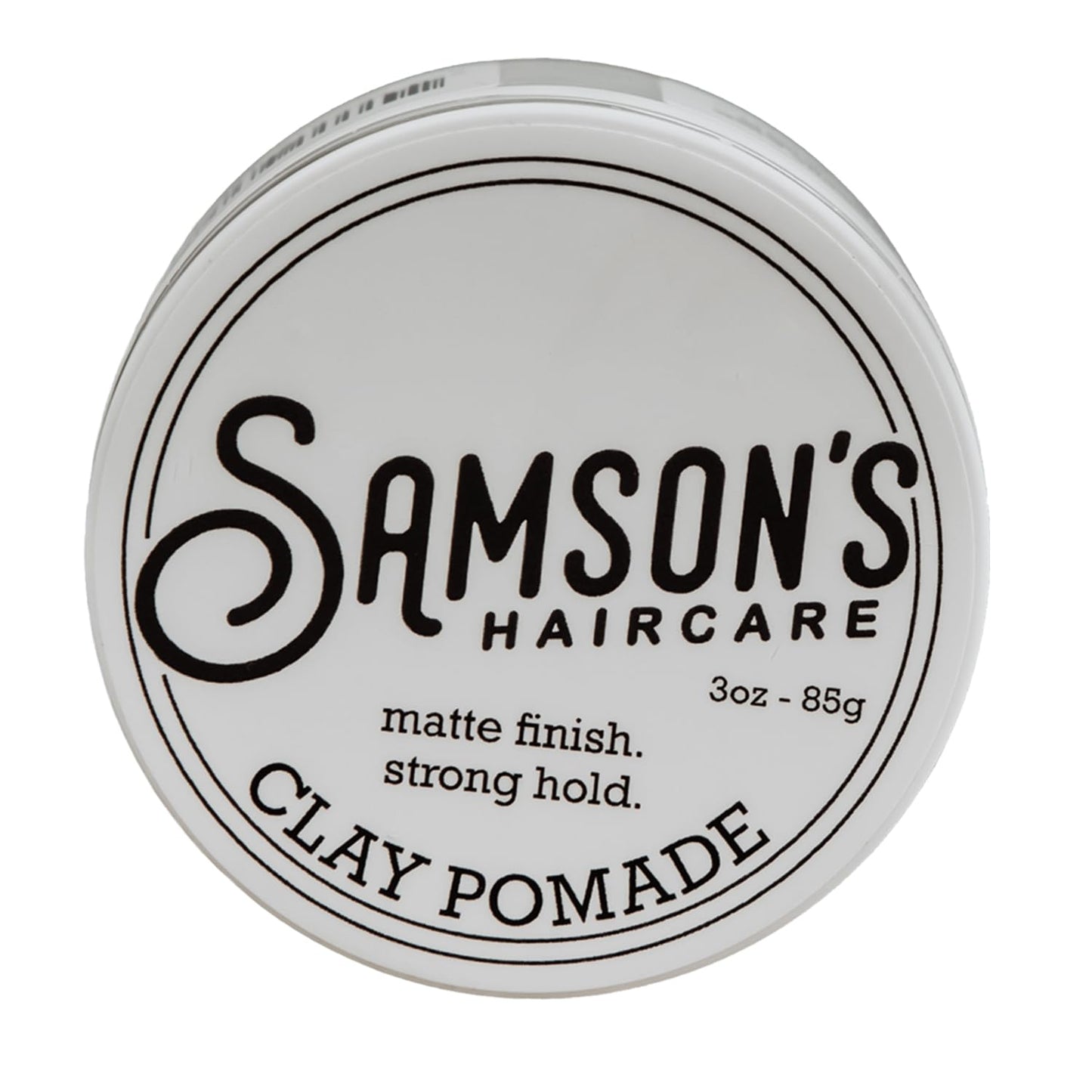 SAMSON'S HAIRCARE Lightweight, Medium Hold, No-Shine, Water-Based Clay Pomade - Nourishes and Holds Hair, 3 oz. Beauty & Personal Care SAMSON'S HAIRCARE