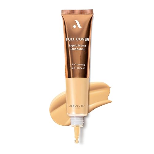 Absolute New York MFFD01 Full Cover Liquid Matte Foundation; Creamy Oil Free Formula with Dropper Tip; Natural Matte Finish Beauty & Personal Care Absolute New York