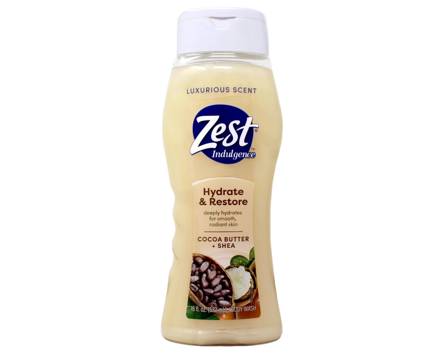 Zest Body Wash, Creamy Cocoa Butter & Shea, 18 Fl Oz Beauty & Personal Care Zest