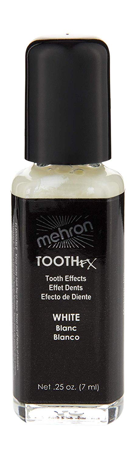 Mehron Makeup Tooth FX with Brush for Special Effects, Halloween, Movies (.25 oz) (White) Beauty & Personal Care Mehron