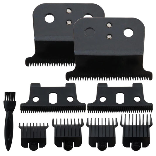 2-Pack Black Hair Clipper Blades for Andis T-Outline-r G GO GTO GTX Headliner, Model #04710/04521 Beauty and Personal Care USonline911