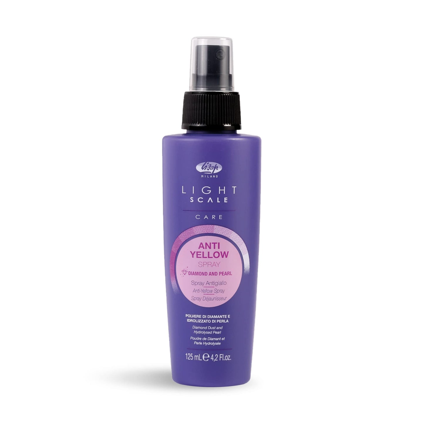 Lisap Hair Spray, Light Scale Hair Care Anti Yellow Spray & Heat Protectant Purple Toner for Blondes, Toning Blonde, White, Silver Hair & Highlights Beauty & Personal Care Lisap