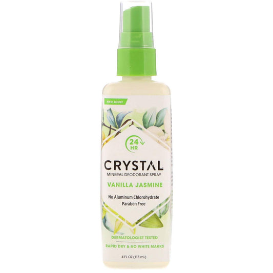 Crystal Deodorant Spray 4 Ounce Vanilla & Jasmine Beauty and Personal Care Crystal Essence