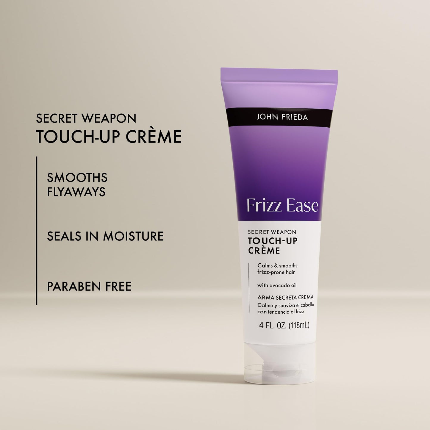 John Frieda Frizz Ease Secret Weapon Touch-Up Creme for Frizzy Hair, Anti-Frizz Smoothing Cream with Avocado Oil, 4 fl oz Beauty & Personal Care John Frieda