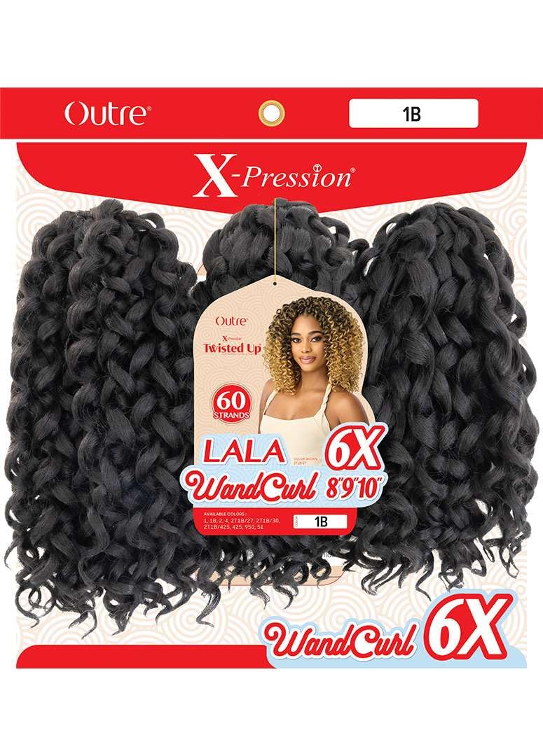 Outre X-Pression Twisted Up - Lala Wand Curl 8" 9" 10" 6X (LIGHT GRAY 51)