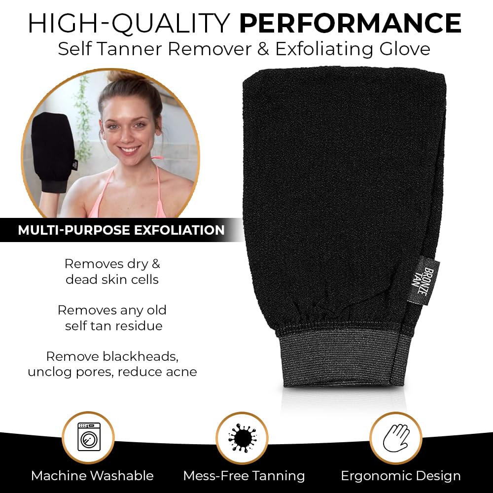 Bronze Tan Self Tanner Remover & Skin Exfoliating Glove For Sunless Tanning Best Self Tan Remover Glove for Easy and Painless Sunless Tan Removal Try Beauty & Personal Care Existing Beauty