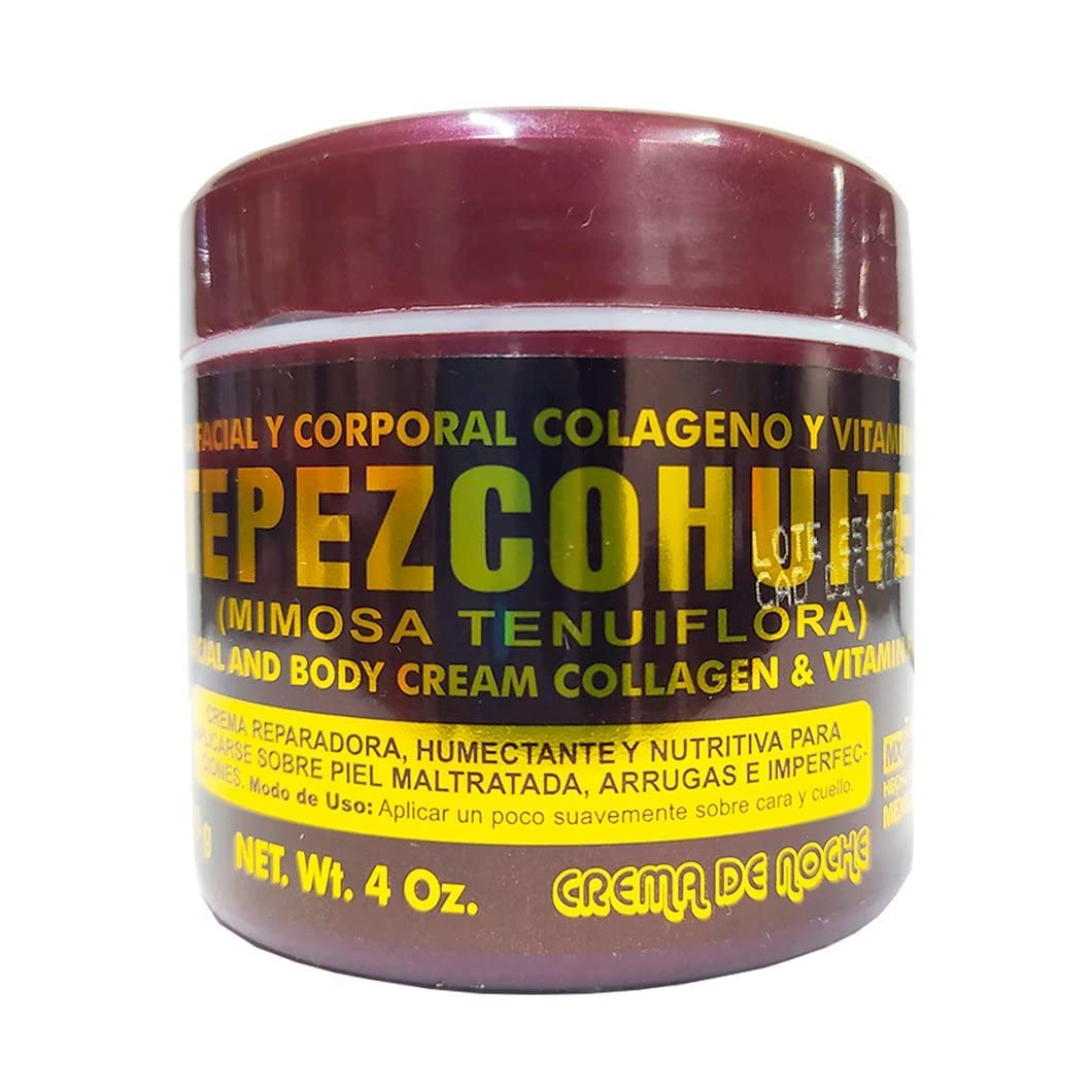 Del Indio Papago Tepezcohuite Cream, Facial and Body Cream, Collagen and Vitamin E, 60g Beauty & Personal Care Indio Papago