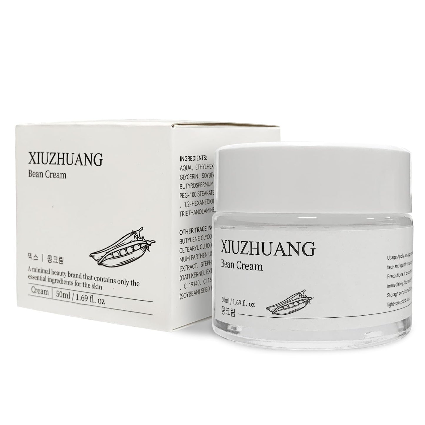 Gentle Non-irritating moisturizer soybean face cream for Women-Hydrates & Moisturizes Skin for 24 Hours-Shrink Pores & Tighten Skin-Nourishing Facial Beauty & Personal Care XIUZHUANG