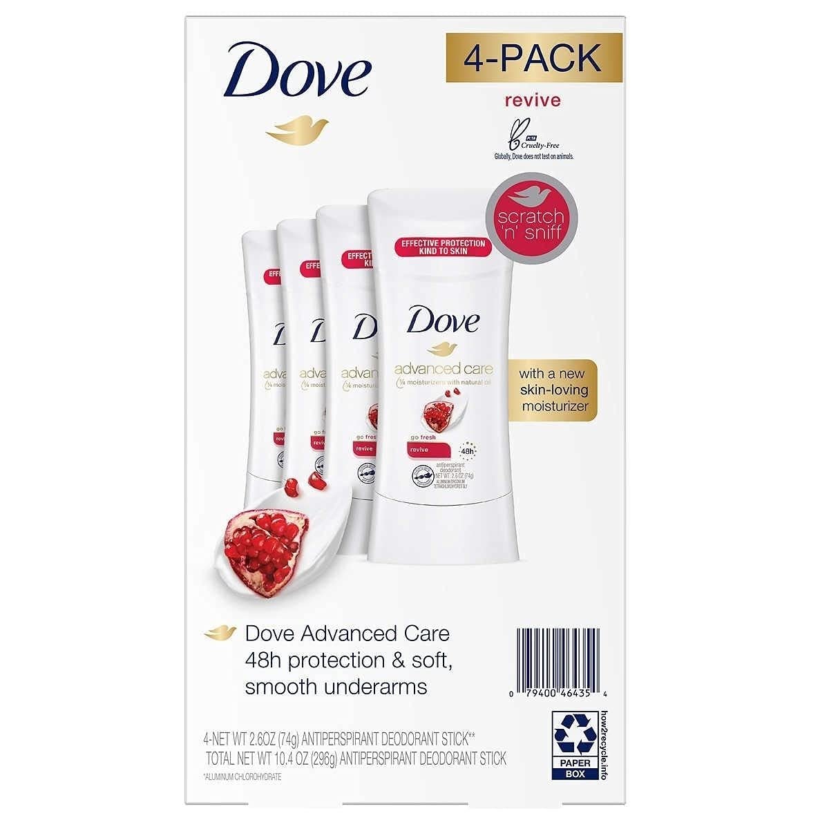Dove Advanced Care Antiperspirant, 2.6 Ounce (Pack of 4) Beauty and Personal Care Unilever