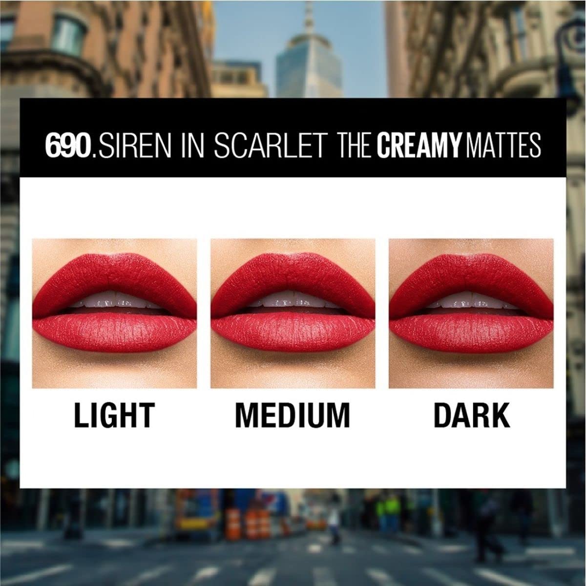 Maybelline Color Sensational Lipstick, Lip Makeup, Matte Finish, Hydrating Lipstick, Nude, Pink, Red, Plum Lip Color, Siren In Scarlet, 0.15 oz Beauty & Personal Care MAYBELLINE