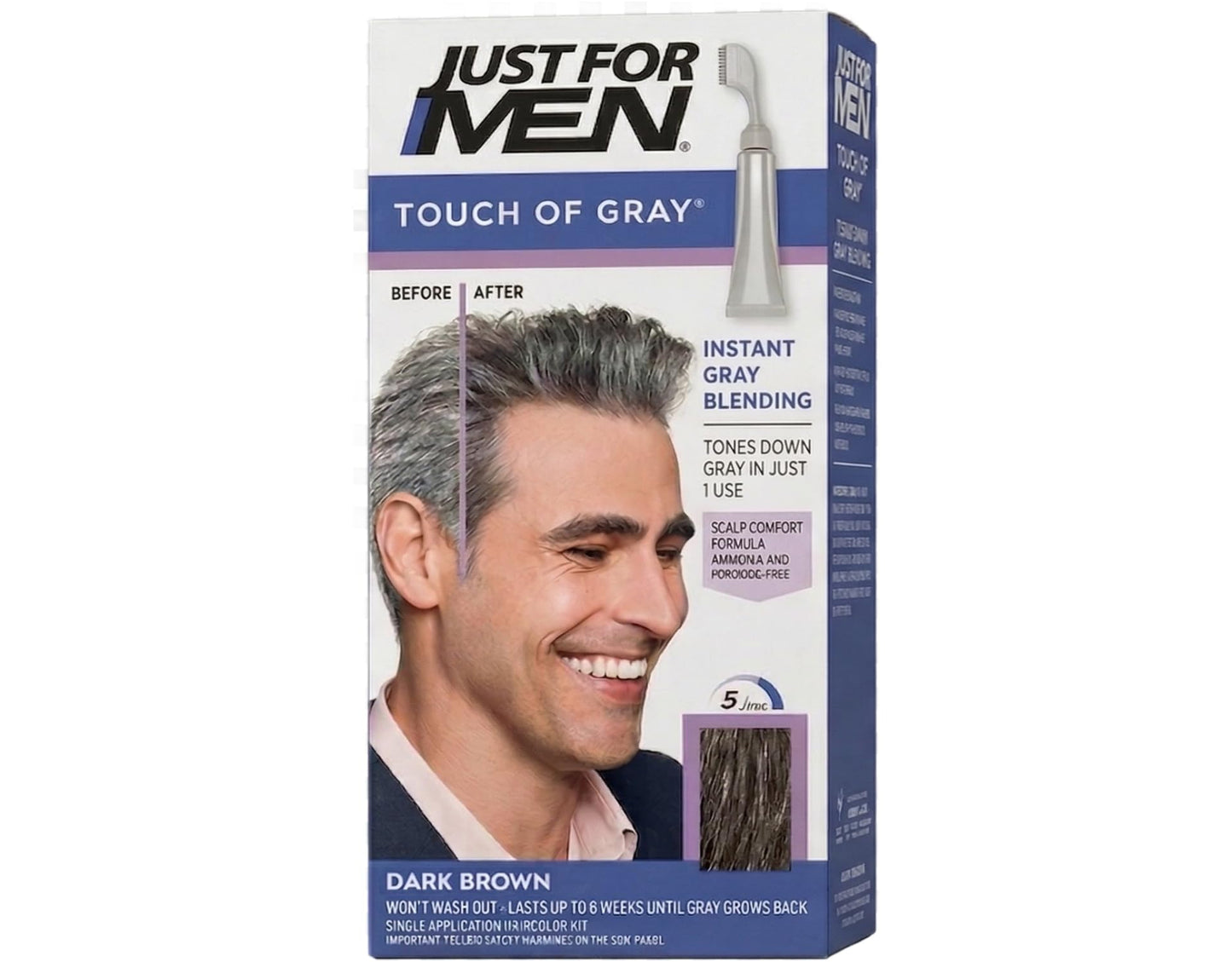 JUST FOR MEN Touch of Gray Hair Treatment T-45 Dark Brown, 1 Each (Pack of 8) Beauty & Personal Care Just for Men