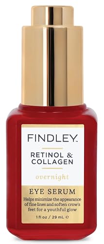 Findley Retinol & Collagen Overnight Eye Serum | Minimize Fine Lines & Soften Crow's Feet | Youthful Glow (1 Fl Oz) Beauty & Personal Care Findley