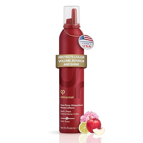 Colorproof Super Plump Whipped Bodifying Hair Mousse 7.5 Fl. Oz. Color-ProtectingMousse for Hair Volume, White Nectarine, Peony & Citrus Scent Beauty & Personal Care ColorProof