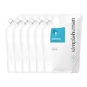 simplehuman Fragrance Free Moisturizing Liquid Hand Soap Refill Pouch, 34 Fl. Oz, Pack of 6 Beauty & Personal Care simplehuman