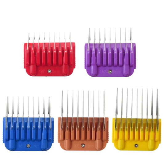 New Upgraded 5 Pcs Stainless Steel Pet Clipper Guide Comb Kit for Andis Oster A5 Wahl KM10 Series Clipper Detachable Blade Beauty and Personal Care Gxcdizx