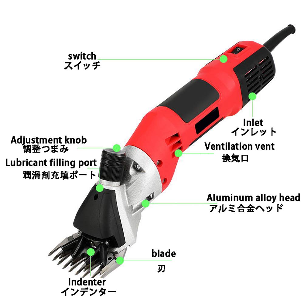 Livestock Electric Clipper,Fader Electric Scissors 6 Speed Adjustable 1000W Wool Shears US/UK/EU/JP, Shaver Suitable for All Kinds of Sheep, Cattle Beauty and Personal Care GagalU