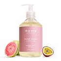 Deep Steep Liquid Hand Wash, Passion Fruit Guava, 17.6 oz - Moisturizing Cleanser with Olive Oil, Aloe Vera, Glycerin & Hyaluronic Acid - Vegan, Clean Beauty & Personal Care Deep Steep