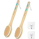 Metene 2 Pack Shower Brush with Soft and Stiff Bristles, Bath Dual-Sided Long Handle Back Scrubber Body Exfoliator for Wet or Dry Brushing Beauty & Personal Care Metene