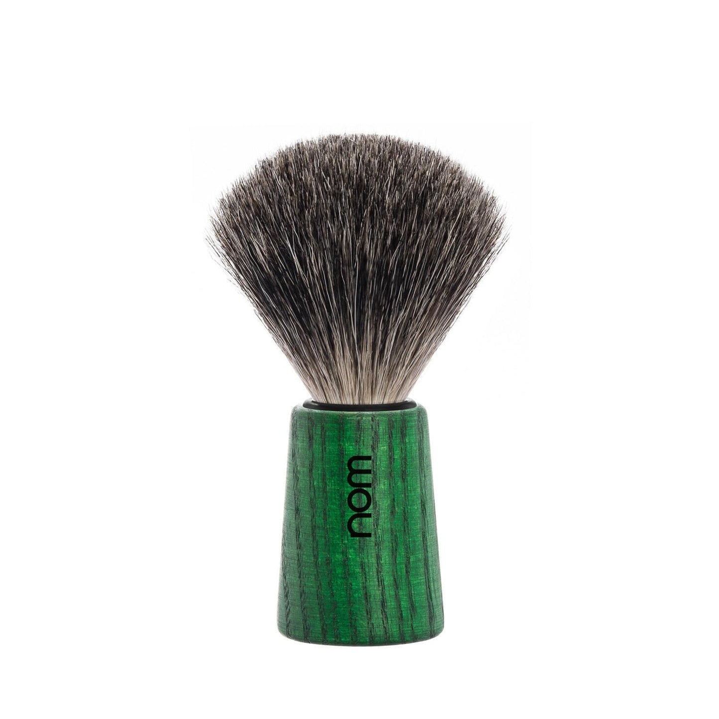 NOM Theo Shaving Brush - Pure Badger Shave Brush for Shaving soaps and creams - Exfoliating Shaving Brush - Green Ash handle Beauty and Personal Care MÜHLE