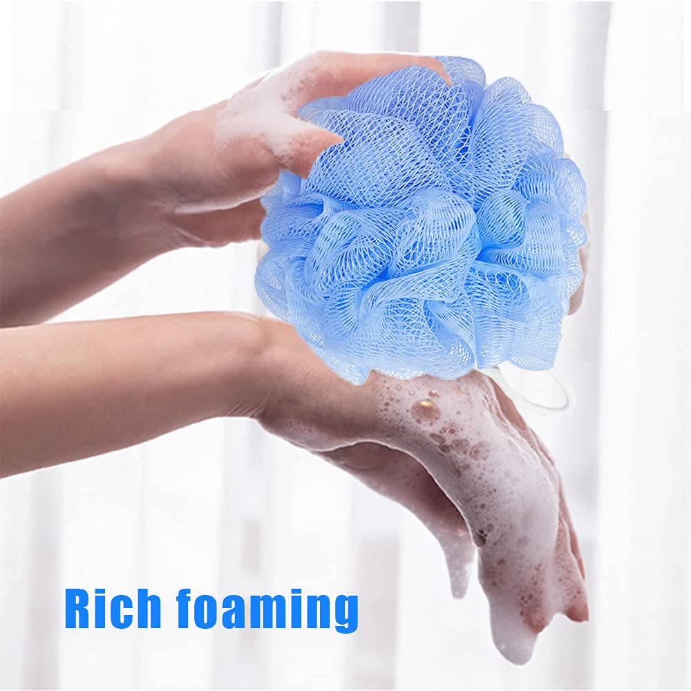 10 Pcs Bath Loofah Shower,Small Mesh Sponge Pouf Colorful Exfoliating Scrubber for Kids Women Men Body Wash,Random Color Beauty & Personal Care Cshangzei