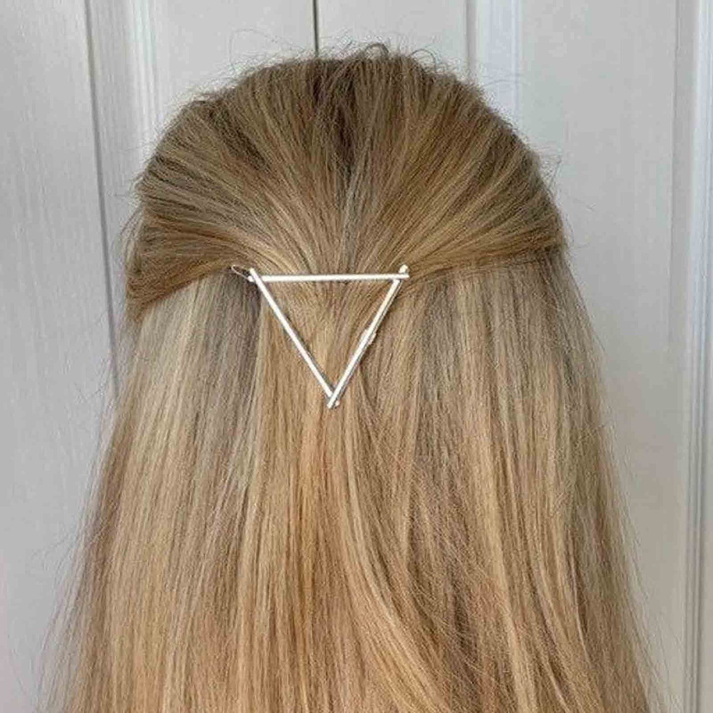 Yheakne Boho Triangle Hair Clip Barrette Metal Silver Geometry Hairpin Minimalist Hair Holder Modern Hair Accessories for Women and Gilrs (Silver Beauty & Personal Care Yheakne