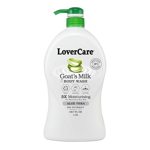 LoverCare Goat's Milk Moisturizing Body Wash Shower Cream Shower Gel Aloe Vera 40.7 Fl.Oz Beauty & Personal Care Lover's Care