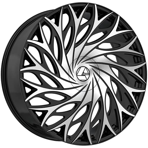 Azara AZA-525 20x8.5 5x108 5x114.3 +35 Cb 74.1 Gloss Black & Machined Beauty & Personal Care Azara