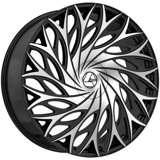 Azara AZA-525 20x8.5 5x114.3 5x120 +35 Cb 74.1 Gloss Black & Machined Beauty & Personal Care Azara