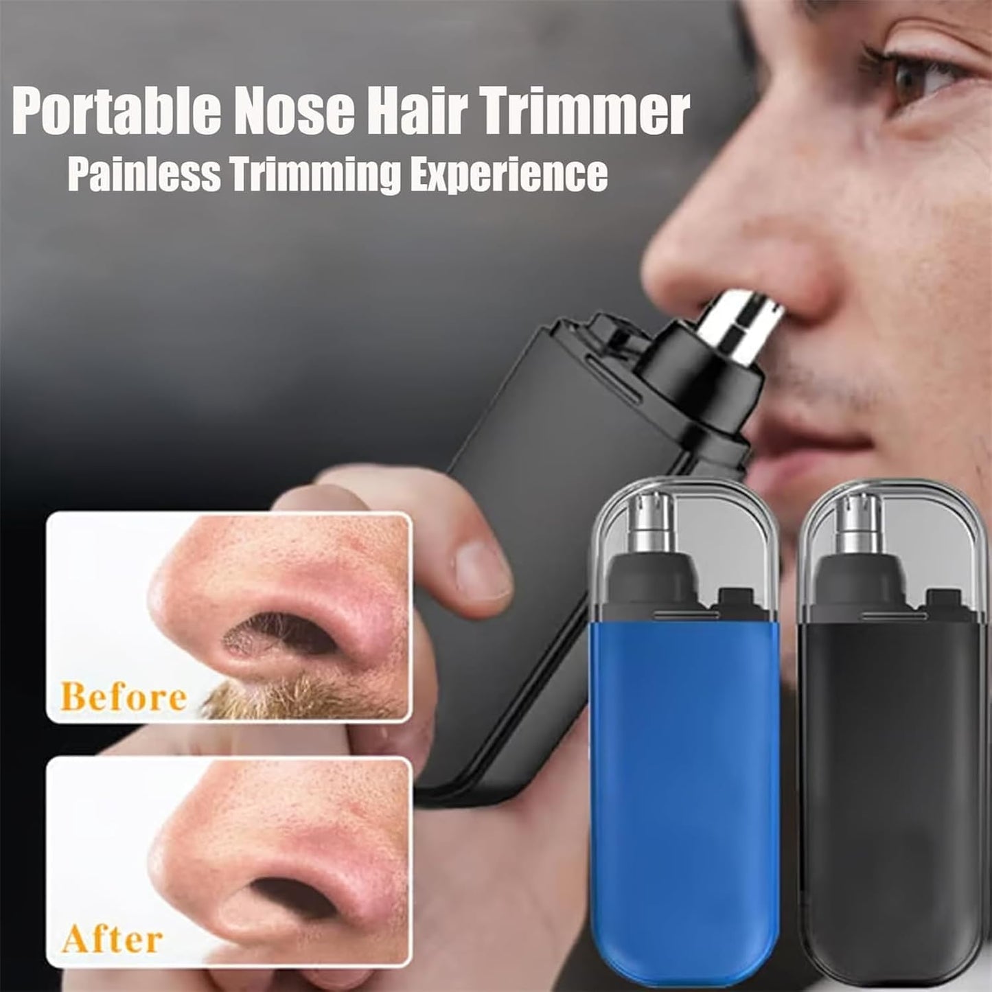 Hyxowgt Brillanten Portable Nose Hair Trimmer, 2 in 1 Ear and Nose Hair Trimmer Clipper for Men, USB Rechargeable Electric NoseHair Trimmers Remover Beauty and Personal Care Hyxowgt