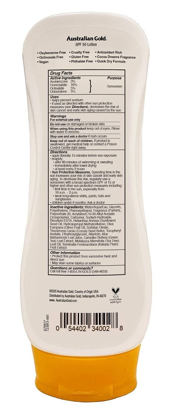 Australian Gold SPF#50 Lotion Ultimate Hydration 8 Ounce (Pack of 3) Beauty & Personal Care Australian Gold