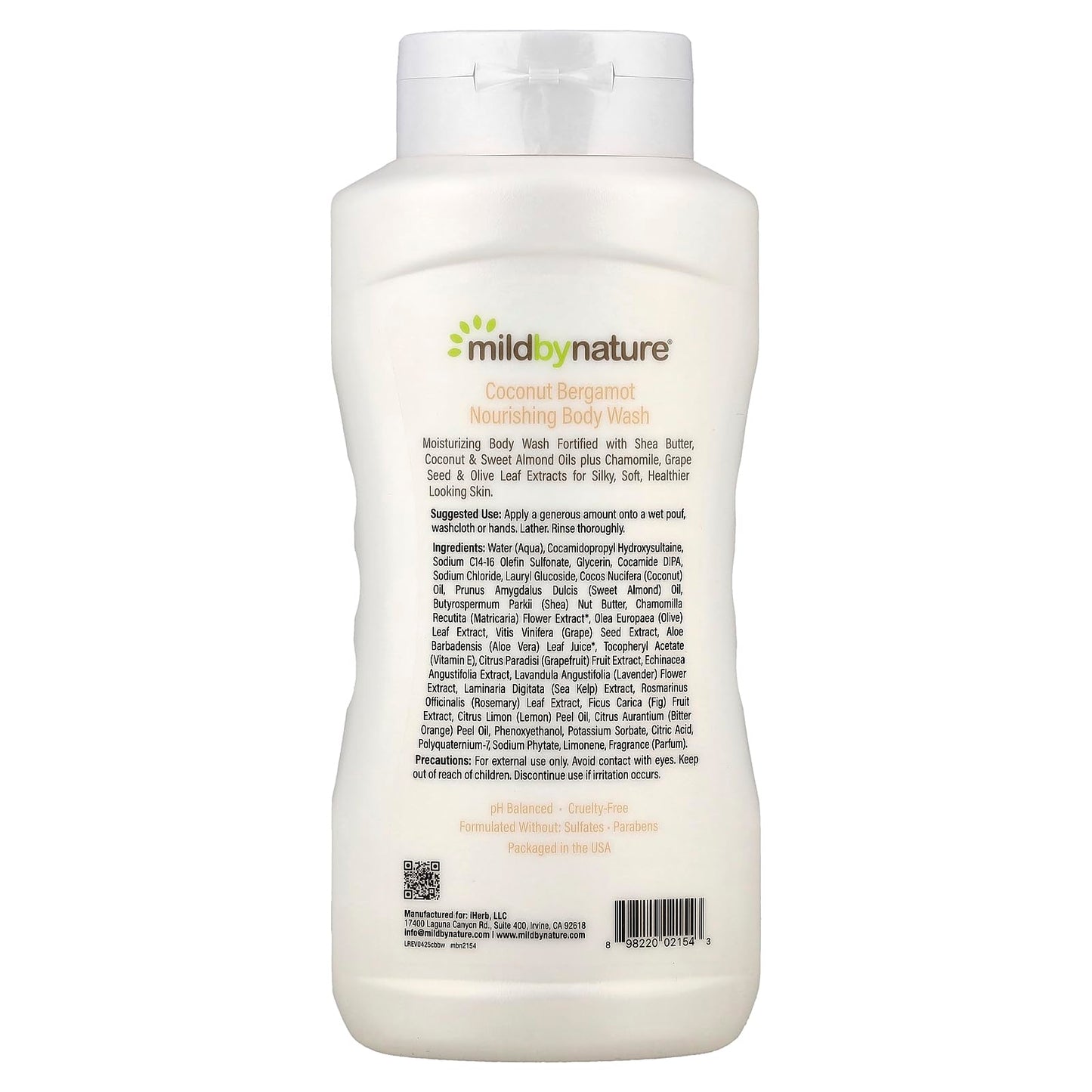 MILD BY NATURE Nourishing Body Wash Gentle Cleanser with Shea Butter, Coconut Oil, & Chamomile - Cruelty Free - No Sulfates, Parabens, or Phthalates Beauty & Personal Care MILD BY NATURE