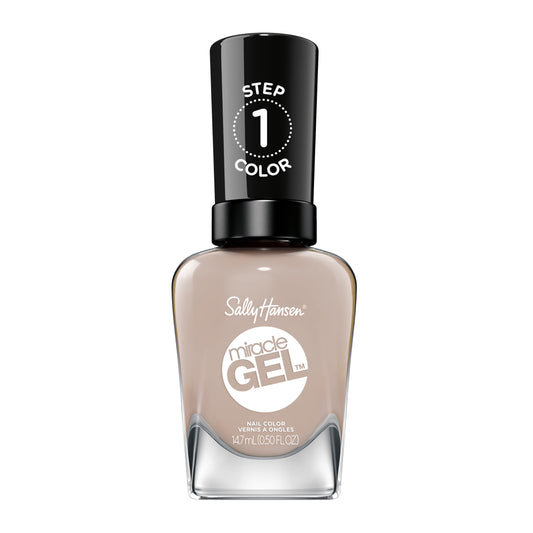 Sally Hansen Miracle Gel Salon Quality Nail Polish | Gel-Like Formula, Two-Step System, No UV Light Needed, Long Lasting | Opaque, Glossy | 212 Mocha