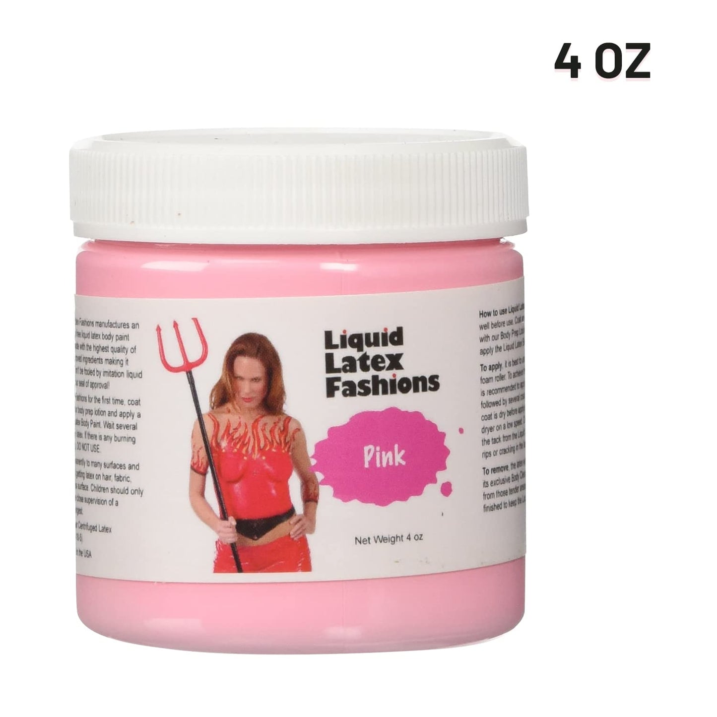 Pink 4 Oz - Liquid Latex Body Paint, Ammonia Free No Odor, Easy On and Off, Cosplay Makeup, Creates Professional Monster, Zombie Arts Beauty & Personal Care Liquid Latex Fashions