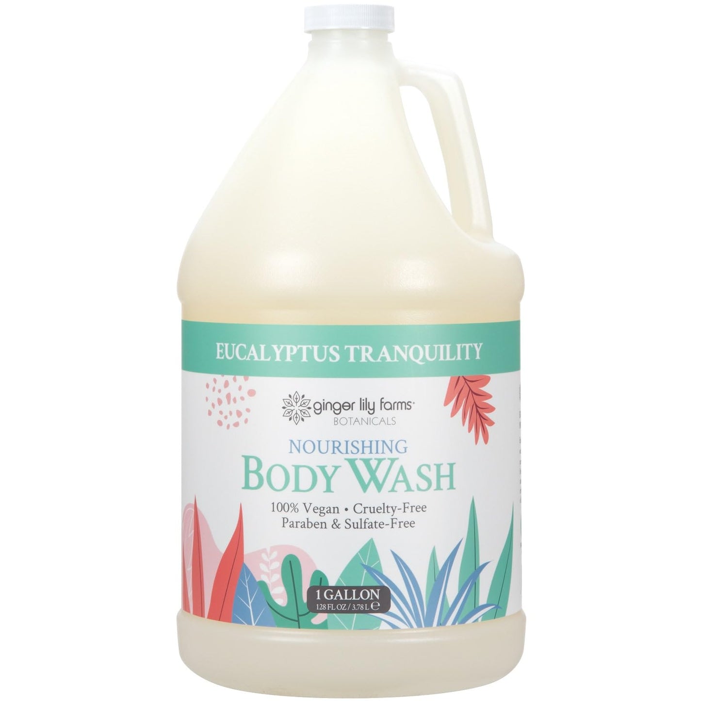 Ginger Lily Farms Botanicals Nourishing Body Wash, Eucalyptus Tranquility, 100% Vegan & Cruelty-Free, 1 Gallon (128 fl oz) Refill Beauty & Personal Care Ginger Lily Farms
