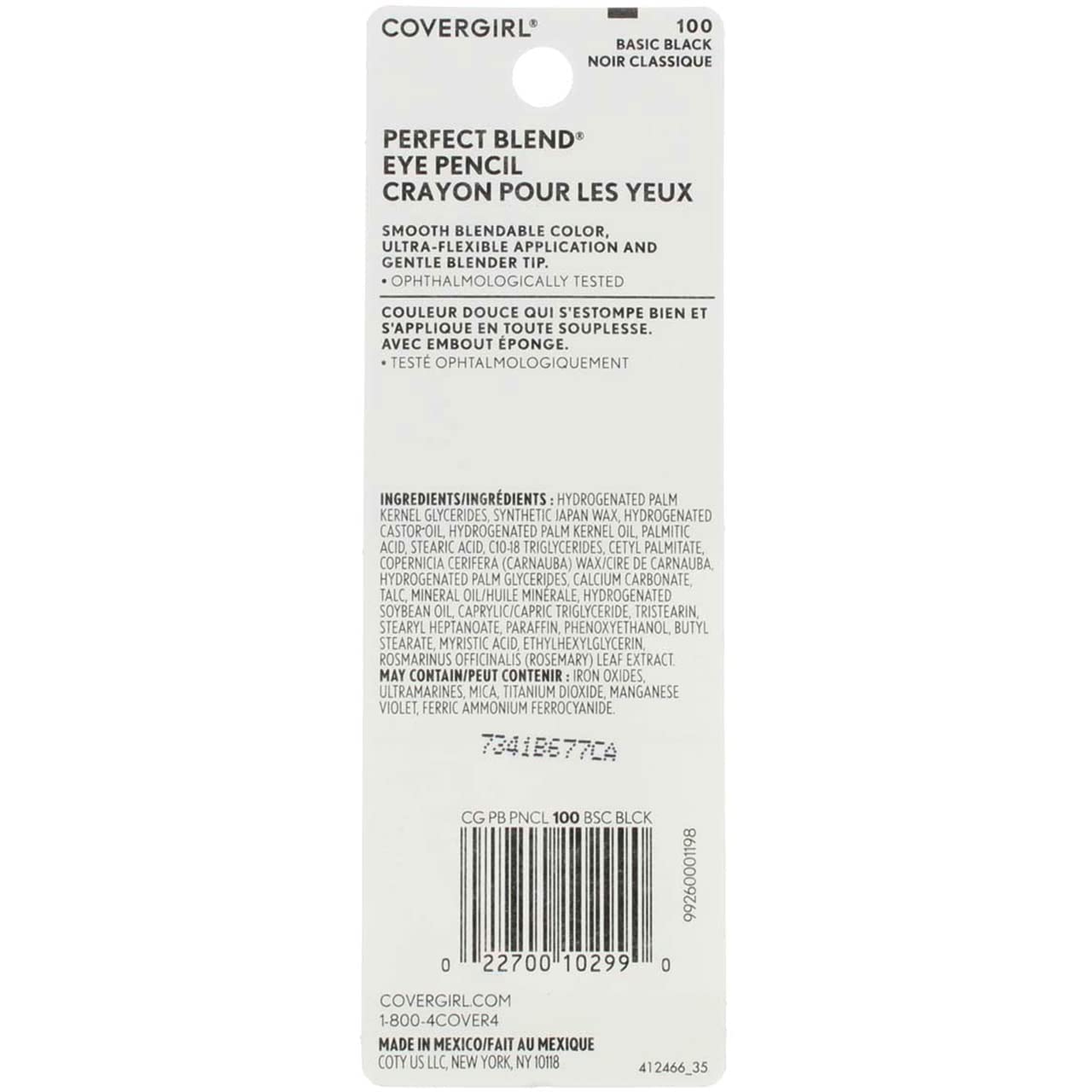 CoverGirl Perfect Blend Eye Pencil, Basic Black [100], 0.03 oz (Pack of 5) Beauty & Personal Care COVERGIRL