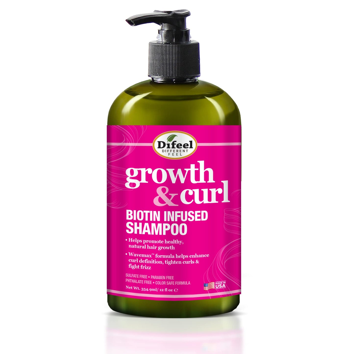 Difeel Biotin Shampoo & Conditioner 24oz Gift Set -Hair Growth & Curl Defining and for Curly - Paraben , Sulfate Free, Phthalate - Unisex Beauty & Personal Care Difeel