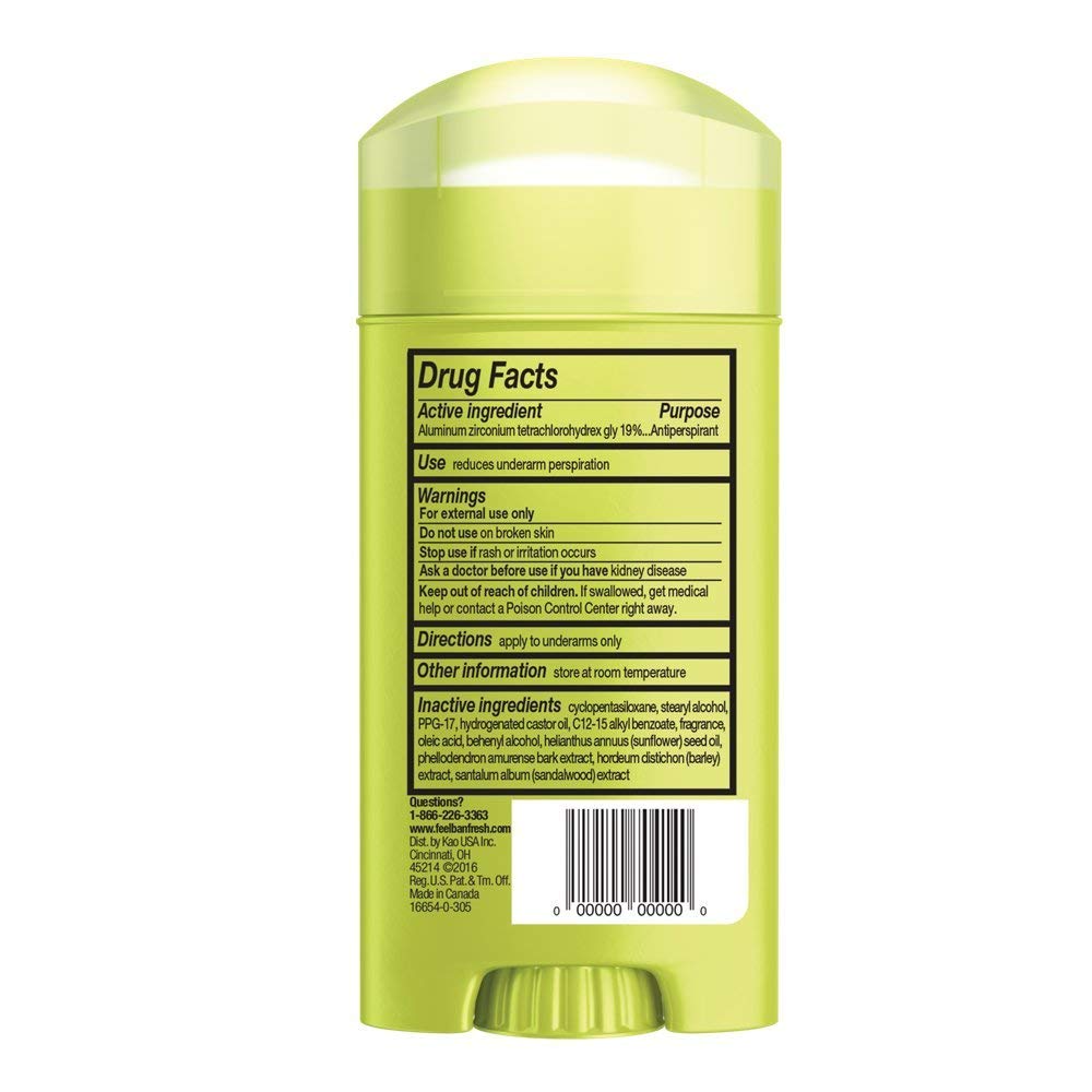 Ban Invisible Solid Deodorant for Women and Men, Shower Fresh, 24-hour Antiperspirant, 2.6 Ounce (2 Pack) Beauty and Personal Care Ban