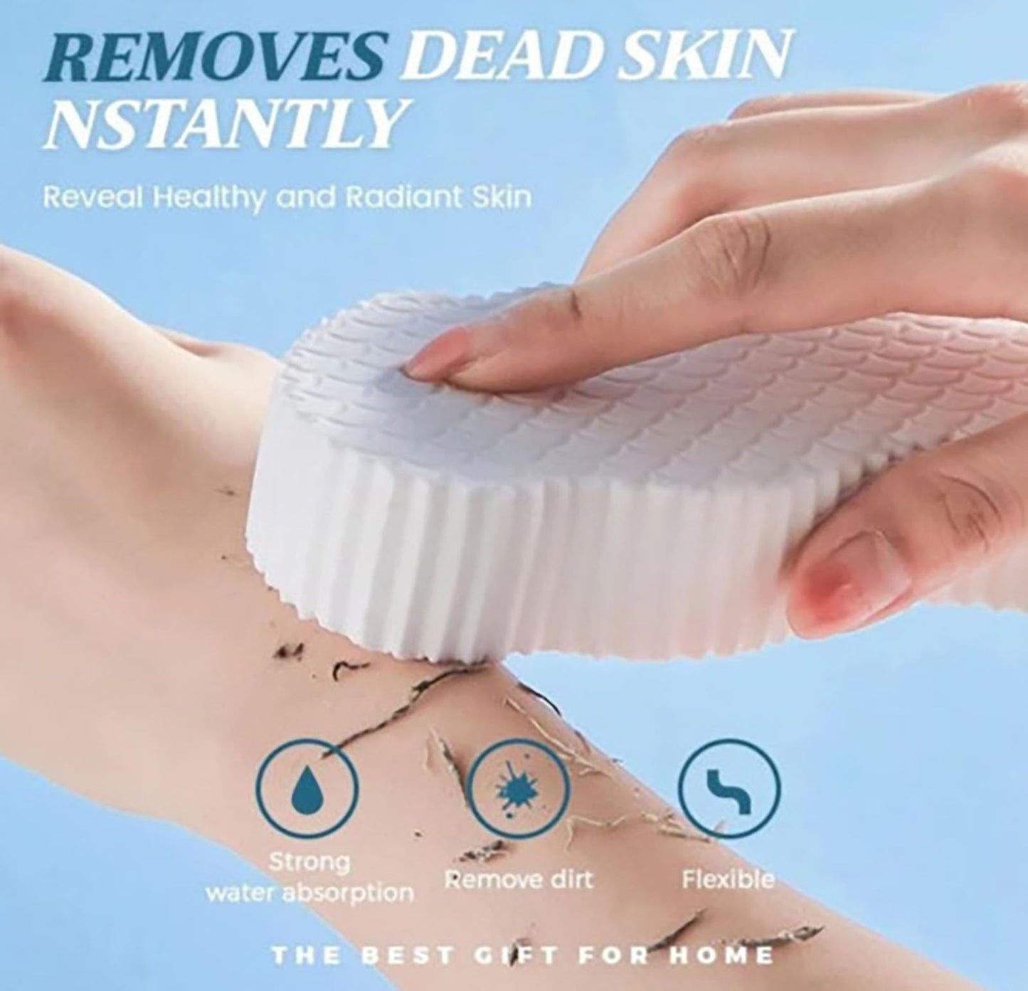 Magic Exfoliating Bath Sponge,Ultra Soft Bath Body Shower Sponge,Super Soft Exfoliating 3D Bath Sponge,Remove Calluses & Dead Skin Sponge for Shower Beauty and Personal Care Cmeilau