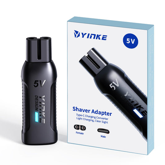 5V Mini Type-C Shaver Adapter Charger Converter for Philips Oneblade QP1924/QP2724/QP2834/QP4530/MG Series with Charging Indicator, USB-C Electric Beauty and Personal Care YinkeVibe