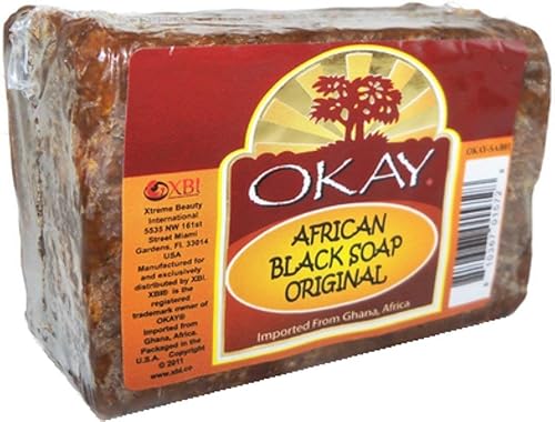 Okay African Black Soap, Original, 4 oz (Pack of 2) Beauty & Personal Care OKAY
