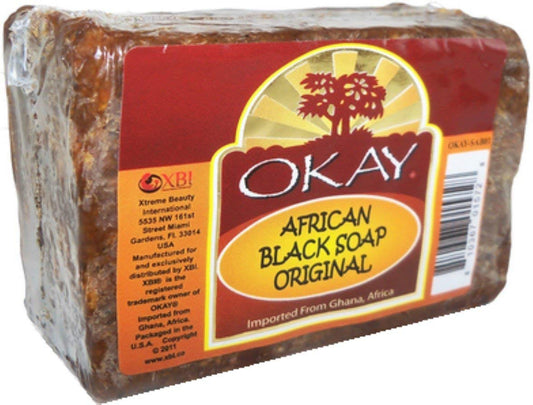 Okay African Black Soap, Original, 4 oz (Pack of 2) Beauty & Personal Care OKAY