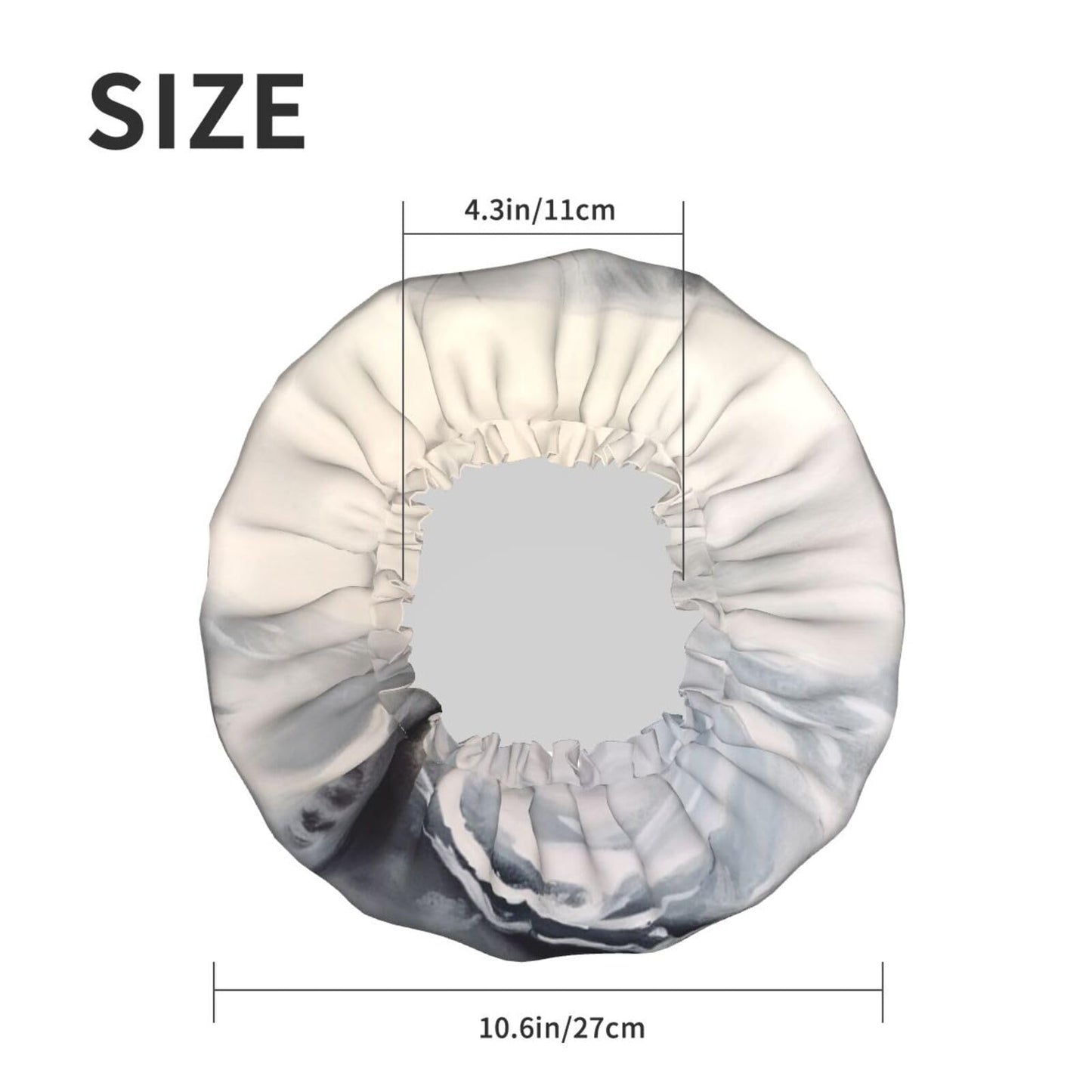 Harp Seal Painting Shower Cap for Women Men Large Reusable Shower Bonnet Double-Layer Waterproof Bath Caps Elastic Band Hair Hat for All Hairstyles Beauty and Personal Care BWLHJKE
