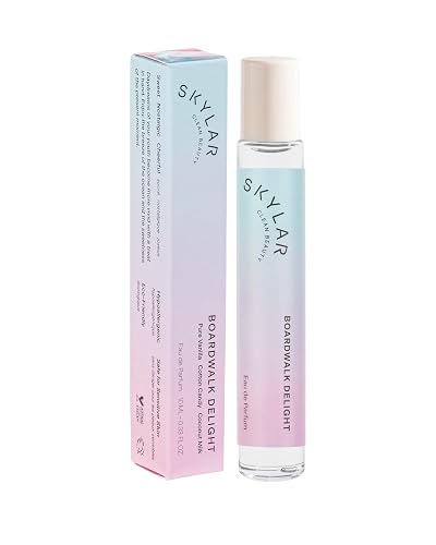 Skylar Boardwalk Delight Travel Spray for Women - Mini Cotton Candy Perfume, Vanilla & Coconut Milk Notes - Hypoallergenic, Vegan, Clean Fragrance Beauty & Personal Care Skylar